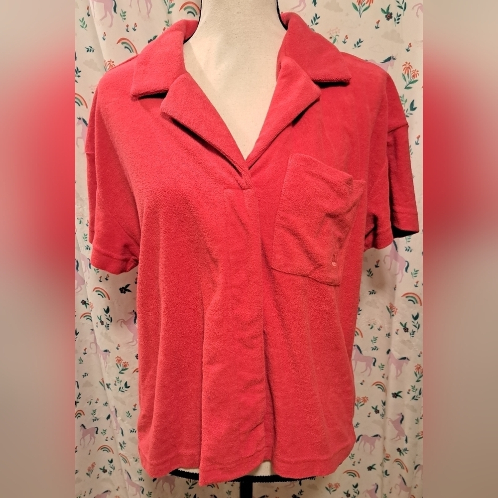 EUC Vintage Y2K Juicy Couture Pink Cotton Terry Casual Jogger Short Set SZ XL